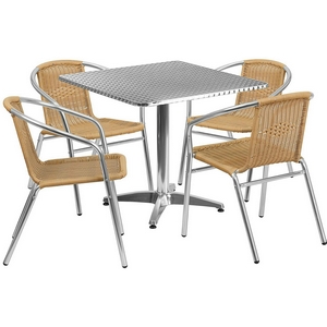 Комплект мебели из иск.ротанга LFT-3099A-T3125-60x60 Silver 4Pcs