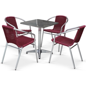 Комплект мебели из иск.ротанга LFT-3099F-T3125-60x60 Bordo 4Pcs (иск.ротанг)