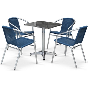 Комплект мебели из иск.ротанга LFT-3199E-T3125-60x60 Blue 4Pcs