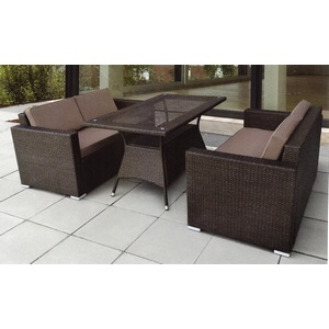 Комплект мебели Торино T198A-S52A-W53 Brown (искусственный ротанг)