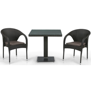 Комплект мебели Тестико T605SWT-Y290W52-W53 Brown 2Pcs (искусственный ротанг)