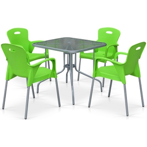 Комплект мебели TL80x80-XRF065BG-Green (4 кресла, стол)