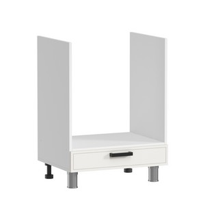 Шкаф под духовку Аленушка НД 600 Магнолия Молочный, скоба черный