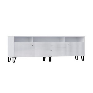 Тумба ТВ Оливия (белый, белый глянец)