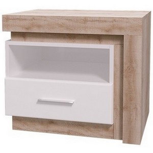 Тумба прикроватная Люмен 19 (дуб сакраменто/белый снег)