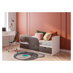 Кровать детская Стандарт КР-22 (белый, серый)