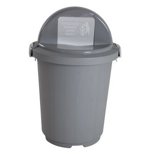 Бак круглый с крышкой-клавишей 105л (серый)