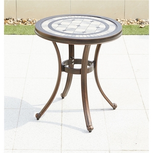 Стол круглый из литого алюминия с керамикой Керамик (Ceramic) D60x66