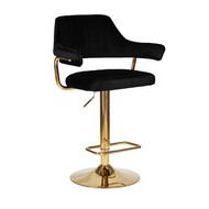 Стул барный CHARLY GOLD (черный велюр (MJ9-101))