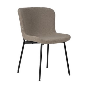Стул обеденный MILO (черные ножки, бежевый букле (UF992-04))