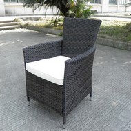 Садовый стул с подлокотниками КМ-0317 (иск.ротанг)