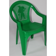 Кресло пластиковое детское 74702-160-0055, цвет: зеленый