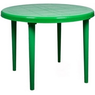 Стол пластиковый круглый 74702-130-0022, D 90 см, цвет: зеленый