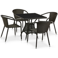 Комплект мебели Анкона T197BNS-Y137C-W53 Brown 4Pcs (коричневый)