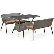 Комплект мебели Клэр (T198D-S139B-W53 Brown) иск.ротанг