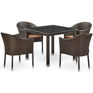 Комплект мебели Рикон (T257A-Y350A-W53 4PCS Brown) иск.ротанг