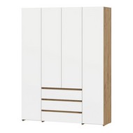 Шкаф четырехстворчатый Некст 1 (дуб золотистый, белый)
