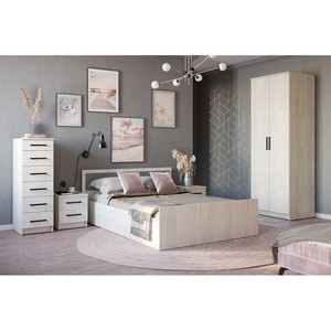 Спальня Фиеста 3 (дуб крафт белый)