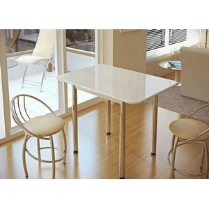 Стол обеденный Белый глянец (100х75 см)