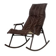 Кресло-качалка Нарочь каркас черный, сиденье коричневое