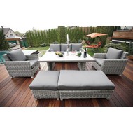 Комплект мебели Bali (стол, диван, кресла, пуфики)