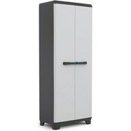 Шкаф из пластика Linear High Cabinet (Линеар Хай Кабинет), цвет светло-серый, черный