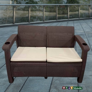   Yalta Sofa 2 Seat Chocolate