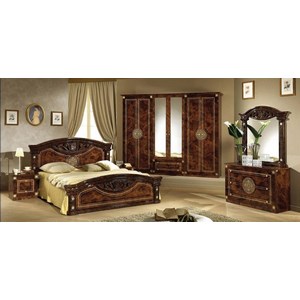 Мебель для спальни Рома с шестидверным шкафом (орех глянец)