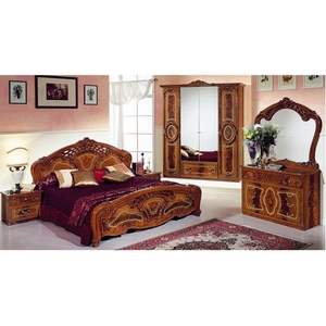 Мебель для спальни Роза (орех глянец) с четырехдверным шкафом
