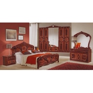 Мебель для спальни Роза (орех глянец) с шестидверным шкафом