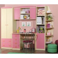 Детская мебель «Радуга» (розовая)