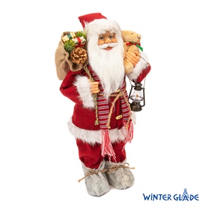 Фигурка Дед Мороз, высота 60 см, красный вельвет
