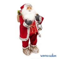 Фигурка Дед Мороз с фонарем, высота 80 см, красный