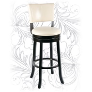 Барный деревянный крутящийся стул Лого-М LMU-9090, цвет кожзама: кремовый