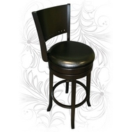 Барный деревянный крутящийся стул Лого-М LMU-9292, цвет кожзама: черный