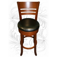 Барный деревянный крутящийся стул Лого-М LMU-9393, цвет кожзама: черный