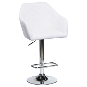Барный стул с мягкой спинкой и подлокотниками Лого-М LM-5023, цвет: белый