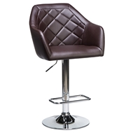 Барный стул с мягкой спинкой и подлокотниками Лого-М LM-5023, цвет: коричневый