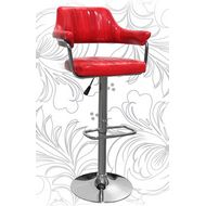 Барный стул с подлокотниками Лого-М LM-5019, цвет: красный кроко