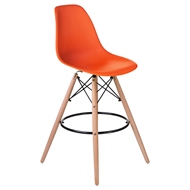 Стул барный Eames Style DSW Лого-М LMZL-PP623G светлые ножки, цвет: оранжевый