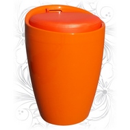 Табурет пластиковый Лого-М LM-1100 с местом для хранения, цвет: оранжевый