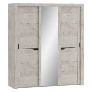 Шкаф 3-х дверный Соренто с зеркалом (дуб бонифаций)