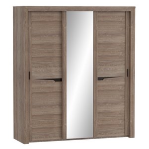 Шкаф 3-х дверный Соренто с зеркалом (дуб стирлинг)