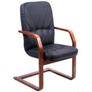 Кресло для посетителей Менеджер экстра конференц короткий (натур.кожа)