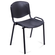 Пластиковый стул ИЗО чёрный каркас (чёрный)