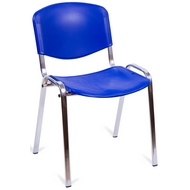 Пластиковый стул ИЗО каркас хром (синий)