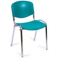 Пластиковый стул ИЗО каркас хром (зеленый)