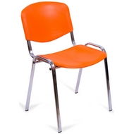 Пластиковый стул ИЗО каркас хром (оранжевый)