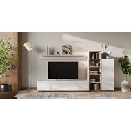 Стенка в гостиную Amazon (белый матовый, дуб сонома)