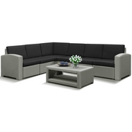 Комплект мебели Grand 5 (светло-серый, тёмно-серый) имит.иск.ротанга